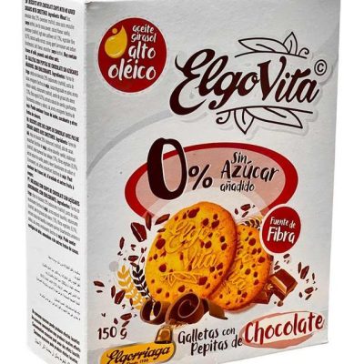 Печиво з шоколадною крихтою БЕЗ САХАРА Elgo Vita Galletas con Pepitas de Chocolate 150 г Іспанія