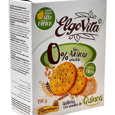 Печиво з насінням Кіноа БЕЗ ЦУКРУ Elgo Vita Galletas Con semillas de Quinoa 150г Іспанія