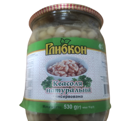 Фасоль натуральна біла "Глібкон" 530 г Україна