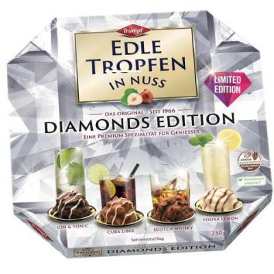 Цукерки "Бриллиантова колекція" Trumpf EDLE TROPFEN IN NUSS Diamonds Edition 250 г Німеччина