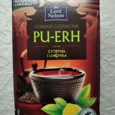 Чай червоний пуер зі смаком лайма та лимону Lord Nelson Pu-Erh Smak Cytryna i Limonka 40г(20х2г) Польща