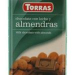 Шоколад без цукру Torras молочний з мигдалем Іспанія 75г