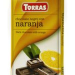 Шоколад без цукру і глютену Torras чорний з шматочками апельсина Іспанія 75г
