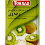 Шоколад без цукру і глютену Torras білий з шматочками ківі Іспанія 75г