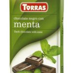 Шоколад без цукру і глютену Torras чорний з м'ятою Іспанія 75г