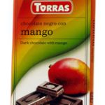 Шоколад без цукру Torras чорний зі шматочками манго Іспанія 75г
