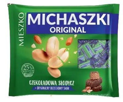 Цукерки шоколадні з арахісом Mieszko Michaszki Original 1 кг Польща