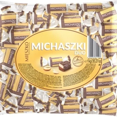 Цукерки шоколадні з арахісом Дует Mieszko Michaszki Duo 1кг Польща