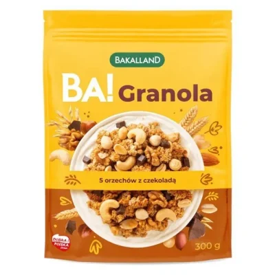 Гранола горіхова із шоколадом Bakalland Ba! Granola 300 г Польща