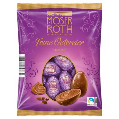 Шоколадні яйця з праліне Moser Roth Feine Ostereier Praline 150 г Німеччина