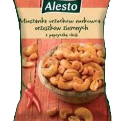 Горіховий мікс кешью та арахісу з перцем чилі Alesto Mieszanka z papryczka chilli 200г Польща
