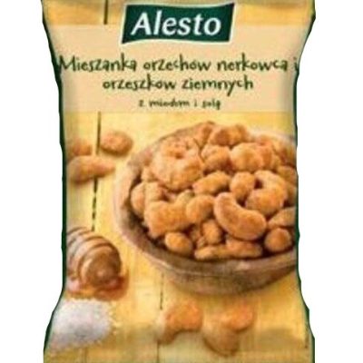 Горіховий мікс кешью та арахісу з медом та сіллю Alesto Mieszanka z miodem i sola 200г Польща