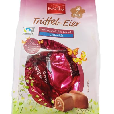 Трюфельні яйця Шварцвальдська вишня Favorina Truffel-Eier Schwarzwalder Kirsch 150г Німеччина