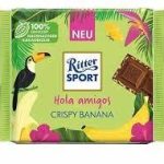 Молочний шоколад із сушеним бананом та повітряним рисом Ritter Sport Hola amigos Crispy Banana 100г Німеччина