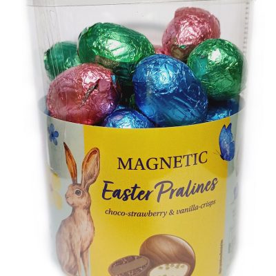 Шоколадні яйця Асорти з начинкою Magnetic Easter Pralines choco-strawberry&vanilla-crisps 410г Польща