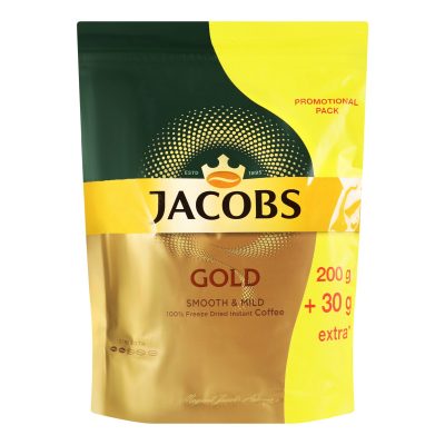 Кава розчинна натуральна сублімована Jacobs Gold Smooth&Mild 230г Німеччина