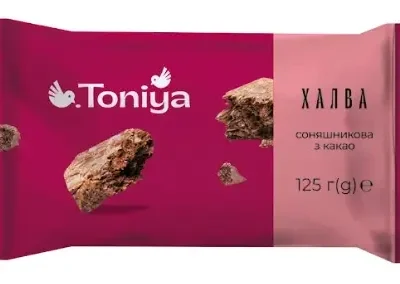 Халва соняшникова з какао ТМ Toniya 125г Україна