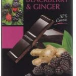 Шоколад чорний 57% какао з ожиною й імбиром Cachet Ginger&Blackberry Бельгія 100 г