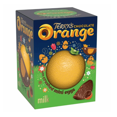 Шоколадний апельсин зі шматочками карамелі Terrys Chocolate Orange with crushed mini eggs 152г Англія