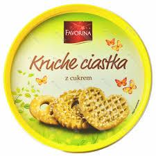 Печиво пісочне фігурне з цукром Favorina Kruche ciastka z cukrem 300 г Німеччина