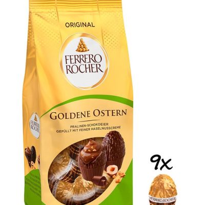 Шоколадні яйця Ferrero Rocher Golden Ostern 90г (9 шт) Італія