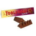Швейцарський молочний шоколад Tobleron з родзинками, медом і мигдальною нугою