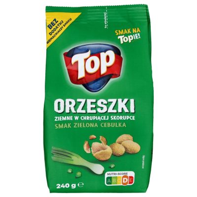 Арахіс смажений в оболонці зі смаком Зеленої цибулі Top Orzeszki Smak Zielona Cebulka 240г Польща