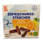 Шоколадні цукерки ( палички) з апельсиново-лимонним соком Erfrischungs-Stabchen 150 г Німеччина