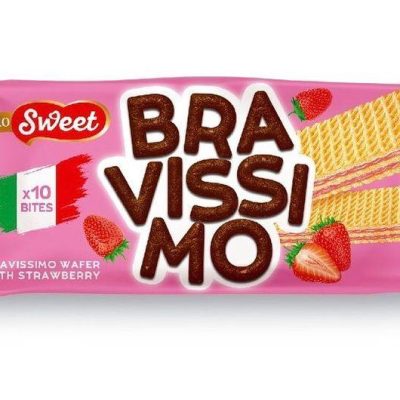 Вафлі з полуничним кремом PRO Sweet Bravissimo 50 г Італія