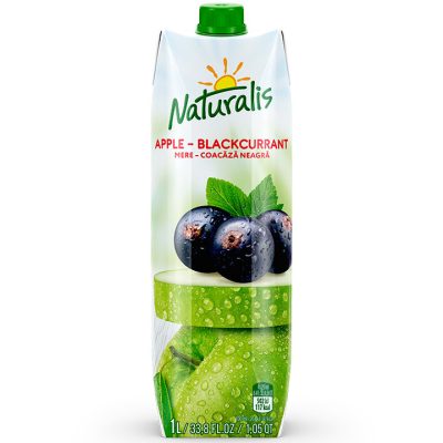 Напій соковий яблуко з чорною смородиною Naturalis Apple - Blackcurrant 1л Молдова
