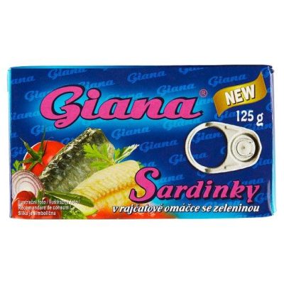 Сардини в томатному соусі з овочами Giana Sardines 125/75г Чехія