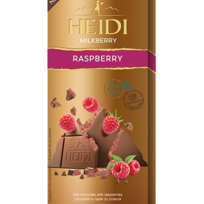 Шоколад молочний з малиною 30% какао Heidi Milkberry Raspberry 80 г Румунія