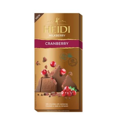Шоколад молочний із журавлиною 30% какао Heidi Milkberry Cranberry 80 г Румунія