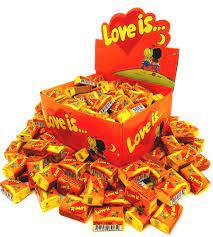 Жувальна гумка зі смаком ананасу та апельсину Love Is 420г/100шт Туреччина