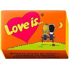 Жувальна гумка зі смаком ананасу та апельсину Love Is 4,2г/1шт Туреччина