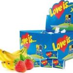 Жувальна гумка зі смаком банана та полуниці Love Is 420г/100шт Туреччина