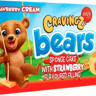 Бісквіт Ведмедик з полуничною начинкою Cravingz Bears 200 г (5 шт. х 40 г) JOUY&Co Туреччина