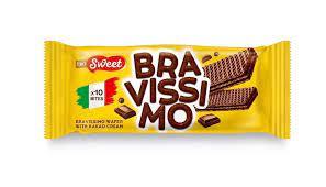 Вафлі з шоколадним кремом PRO Sweet Bravissimo 50г Італія