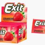 Жувальна гумка БЕЗ ЦУКРУ зі смаком полуниці в пластинках Exit 11г/5шт Туреччина