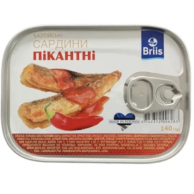 Сардина в пікантному соусі Briis 140 г Естонія