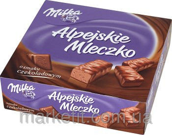 Цукерки пташине молоко MILKA Альпійське молочко зі смаком шоколаду 330 г Німеччина