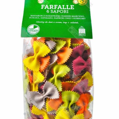 Макарони кольорові Метелики GustoBello 6 Sapori Farfalle 250 г Польща