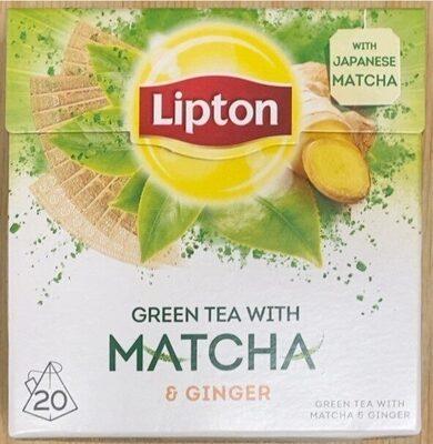 Чай зелений Матча з імбиром Lipton Matcha&Genger (20 пакетиків х 1.5г) 30г Нідерланди