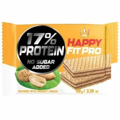 Вафлі з арахісовим кремом 17% ПРОТЕЇНА, без додавання цукру HAPPY FIT PRO 95 г Польща
