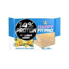 Вафлі з ванільним кремом 14% ПРОТЕЇНА, без додавання цукру HAPPY FIT PRO 95 г Польща