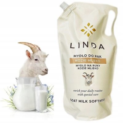 Мило для рук рідке зволожуюче з козячим молоком Linda Mydlo do rak Goat milk Softness 900мл Польща