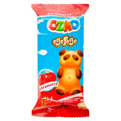 Бісквіт Ведмедик із полуничний крем Ozmo Ogo pogo 30 г Туреччина