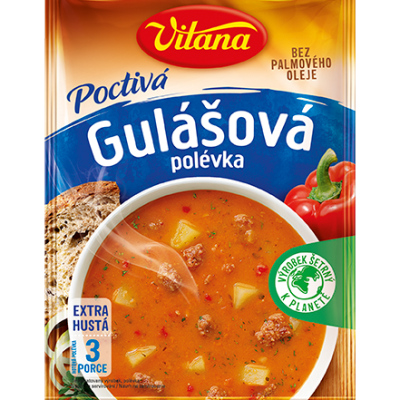 Угорський суп-гуляш БЕЗ ПАЛЬМОВОГО МАСЛА Poctivá ma| arská gulánová polévka 125 г (3 порції) Чехія