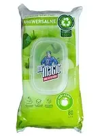 Вологі серветки універсальні для прибирання (яблуко) MrMagic Sciereczki nawilzane do mebli 80 шт Польща