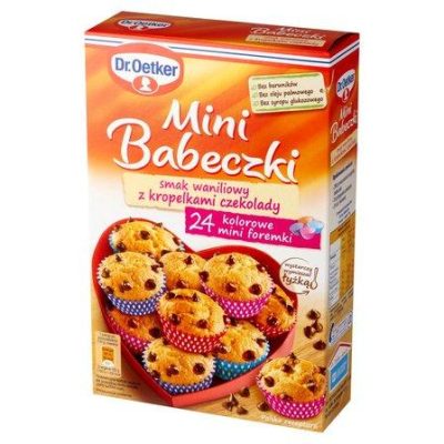 Суміш для кексів із краплями шоколаду Dr. Oetker Mini babecki smak waniliowy z kropelkami czekolady 250 г Польща
